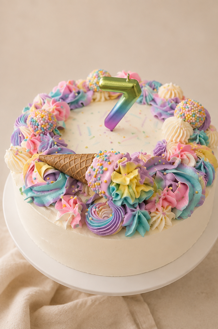 Ice cream themed custom cake